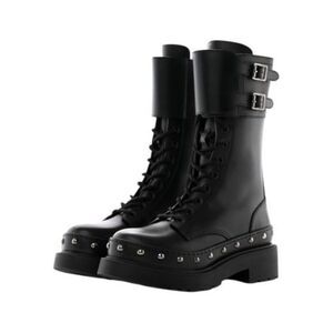 CHRISTIAN DIOR DIORQUAKE NIB Calfskin Combat Boot in Black Size 8.5 US